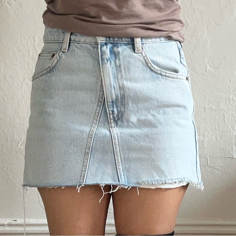 Zara Mini High Waisted Jean Skirt - Size M